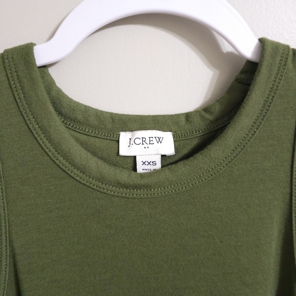 J. Crew Factory Open Back Tank Olive Green size XXS - Picture 2 of 8